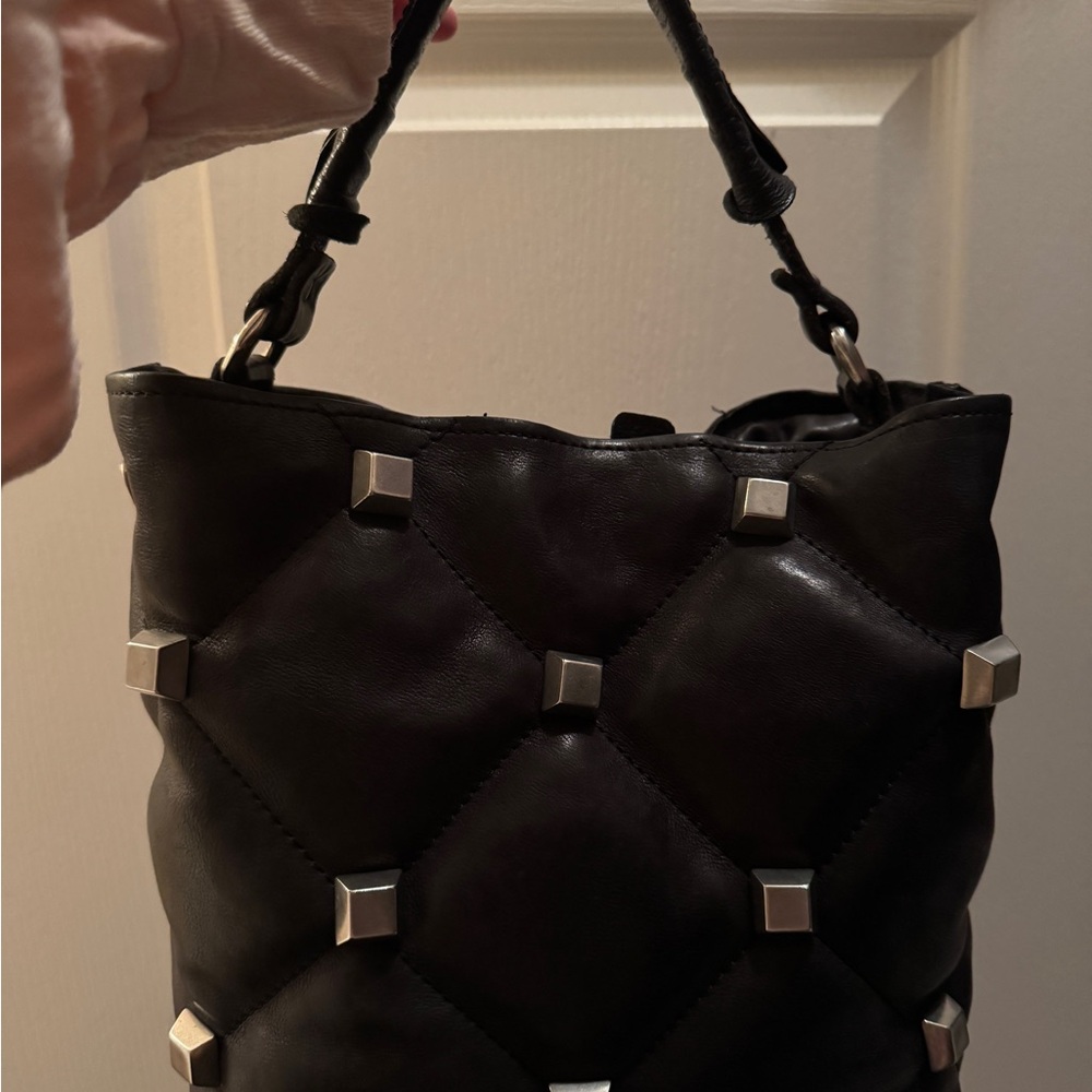 Black AS 9.8. Quilted Leather Handbag - Picture 2 of 6